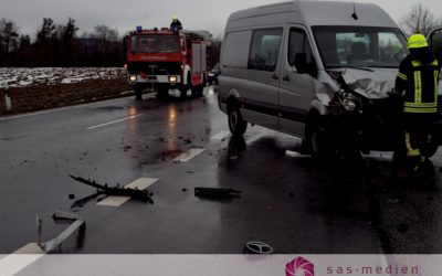 Verkehrsunfall beim Gewerbepark Leutzing